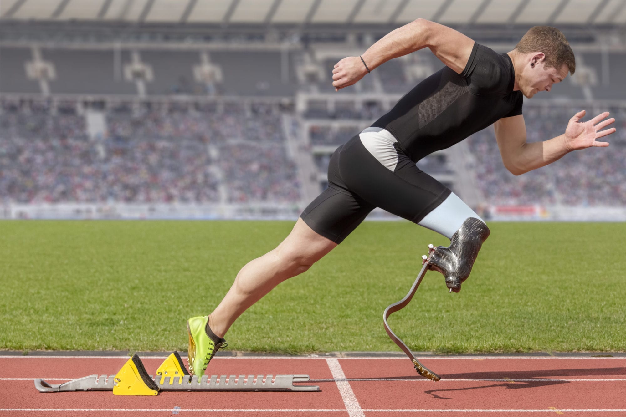 Disabled sprinter start block - Disabled athlete - SADI